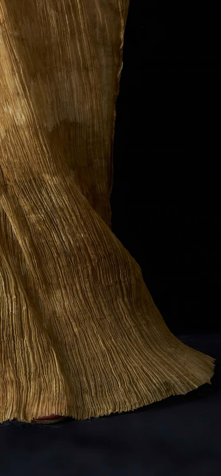 Summer New Arrival – Colour - Washed in Gobi StyleTie-Dye Mulberry Silk Sleeveless Maxi Dress with Oil-Painting Effect