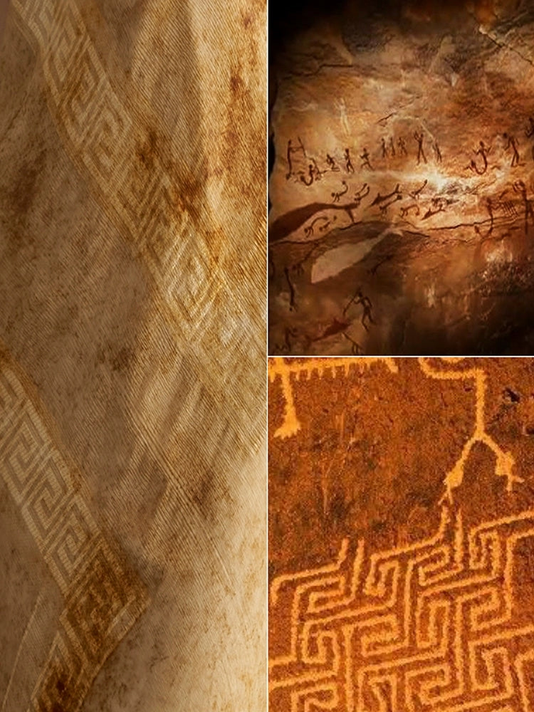 Red Dune Double Layer 100%Mulberry Silk Dress with Desert Vibes